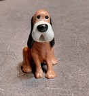 Vtg Hagen Renaker Bloodhound Seated Miniature Figure Porcelain Retired 1 7 8 