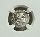 Roman Republic Head Of Roma Ngc Ch Fine Ancient Silver Coin
