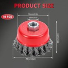4 Pack Wire Wheels Brush Angle Grinder  3 Inch Twist Knotted Angle Grinder