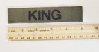 Us Army Name Tape   King   Hook And Loop Patch Military 