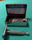 Vintage Gillette Aristocrat One Piece Razor  In Original  Box Made In England