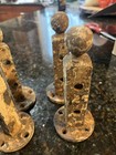 Vtg Cast Iron Architectural Salvage Fence Post Toppers   Rod Holder  Lot Of 10