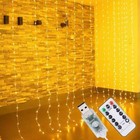300 Led Curtain Fairy String Lights Usb Window Hanging Wedding Party Xmas Decor
