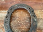 Vintage Antique Round Closed Cast Iron Metal Horseshoe 6    Long By 5    Wide