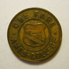 Interstate Transit Lines Ames College  iowa  Transit Token - Ia30b