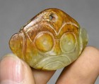 4cm Old Chinese Hongshsn Culture Hetian Jade People Person Face Pendant Amulet