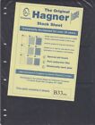 Stock Sheets 10 Pages For Stamp Double Sided 3 Row Polyester Film Black  Hagner