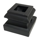 Flat Shoes With Hex Screw For 1 2  Square Balusters - Satin Black 10pcs - Dh-30