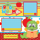 Bookworm Premade Scrapbook Pages Paper Printed Layout Dbds