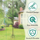 Bird Feeding Station Kit  94 Inch Bird Feeder Pole Stand For Outdoors Hanging Wi