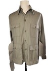 Mens Vintage Htf Orvis Fishing Tackle Safari Style Shirt With Belt Sz L Wpl 6635
