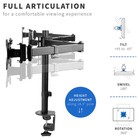 Vivo Stand-v003y Triple Monitor Desk Mount Stand - Adjustable Articulating Arms