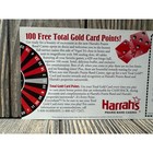 Harrahs Prairie Band Casino 100 Free Total Gold Card Points Voucher