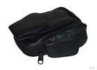 Cigratte Case Holder Black With  Cell Phone And Lighter Pocket Genuine Leather 