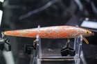 Vintage Rebel Minnow Floater Black silver 4  Jerkbait Orange  Fishing Lure