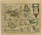 Antique Map-the Duchy Of Braunschweig-lunenburg-lower Saxony-blaue-1643
