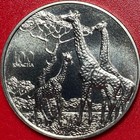1998 Zambia 100 Kwacha Giraffes Family African Wildlife Rare  Cu-ni  no Silver 