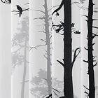 Black   White Deer Shower Curtain Set With 12 Hooks 72  72in