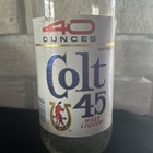 1980   s Vintage Colt 45 40 Oz Malt Liquor Glass Bottle Beer Nice Afro-man Hip-hop