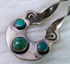 6 Vintage Navajo Sterling Silver Turquoise Hair Pick Fork 2 