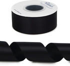 Black Double Faced Satin Ribbon 1 5 Inch Wide 25 Yards For Bows And Crafts