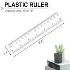 3 Pcs 6 Inch Clear Plastic Ruler  School Straight Short Transparent Small Ruler