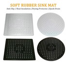 Heat Resistant Sink Protector - Non-slip  12 2  X 10 2   Black  Rectangle