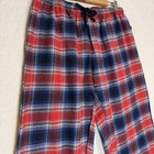 Nwt Red Blue Plaid Flannel Jogger Pajama Pants Sleep Men Xl Cotton Blend Comfort