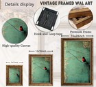 Vintage Gold Framed Red Bird Wall Art  Antique Flying Bird Oil Painting Canvas  