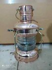 12   Lamp Copper   Brass Anchor Oil Lamp - Maritime Ship Lantern - Boat Light