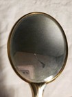 3 Piece Vintage Vanity Brush Comb Mirror Set  Gold Tone  Yellow Scroll Design