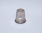 Antique Sterling Silver Thimble - Nursery Rhymes Cow Jumped Over The Moon Rare