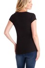Guess Womens Logo T-shirt Top Black Cotton Nwt Xl