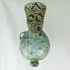 Large Antique Islamic Mosque Glass Lamp Middle Eastern Arabic Calligraphy 18cent