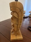 Vtg Hand Carved Solid Wood Wooden Tiki Man Statue Large Tropical Hawaii 13    Nice
