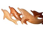 39    Dolphin   Friends Natural Pine Wood Hanging Wall Art Plaque Patio Home Decor