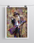 Zz Top Billy Gibbons 8x10inch Poster Artwork  Zz Top Tribute Free Shipping