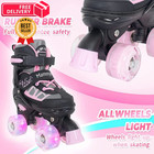 Mammygol Roller Skates For Kids Boys Girls  Large - Youth  3-6   Pink