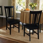International Concept Dining Chair 38 2  X 17 3  High Back Solid Wood  set Of 2 
