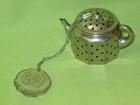 Vintage 1933 Knobby Kraft Chicago World s Fair Miniature Teapot Infuser With Fob