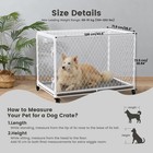 42 Inch Collapsible Diamond Mesh Dog Kennel No Assembly Metal Crate With