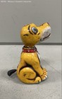 Vintage T p s  Tokyo Plaything Store Sitting Dog Tin Litho Wind Up Toy Japan