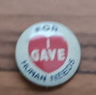 Vintage Collection 4 Pins Buttons- 1936 Red Cross  1930 s I Gave For Human Needs
