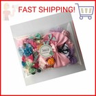 Chenkou Craft Mix Bulk 50pcs Ribbon Flowers Bows Craft Wedding Ornament Applique
