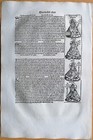 Schedel Original Incunable Leaf Katherina Lactancius Popes - 1493