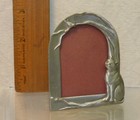 Vtg Cat   Bird Miniature 3 1 8  Picture Frame 1988 Seagull Fine Pewter Canada