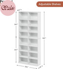 16 Shelf Dvd Storage Tower Adjustable Media Rack For Cds Books Vinyl