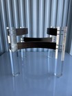 Side Table Charles Hollis Jones Lucite And Wood Laminate Base Only 