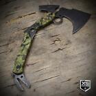 13    Tactical Survival Tomahawk Throwing Axe Curved Battle Hatchet Camo Multitool