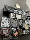 Lot Of 34 Vintage Print Blocks - Copper  Steel  Lead  Brass  Wood - Mixed